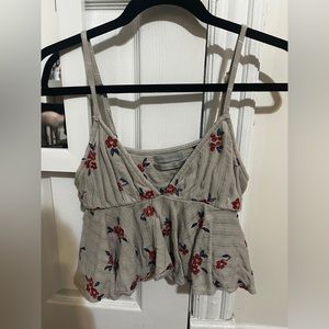 Urban Outfitters embroidered floral crop top